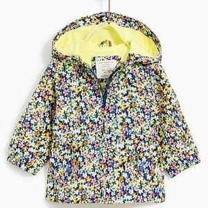 Zara Kids Floral Print Hooded Spring Jacket Size 12-18